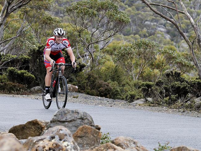 Alexander Edmondson. Stage one of the 2014 Tour of Tasmania bicycle (road cycling) race. Waterworks reserve to the summit of Mt Wellington. Time trial, won by Ben Dyball.