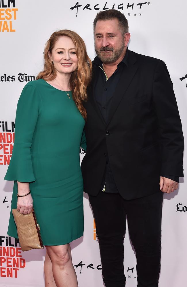 LaPaglia with co-star and fellow Aussie Miranda Otto at the Annabelle: Creation premiere in Los Angeles in June. Picture: Alberto E. Rodriguez/Getty Images