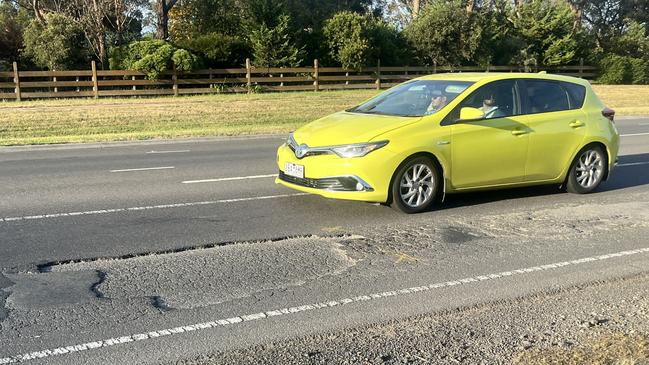 29/11/24 Diamond Creek Road between Yan Yean Rd and Ryans Rd, known locally as the Windy Mile, has taken the clear lead as readers' choice of the state's most smashed up road as part of the Herald Sun's hunt for Victoria's worst pothole. (One week into search),