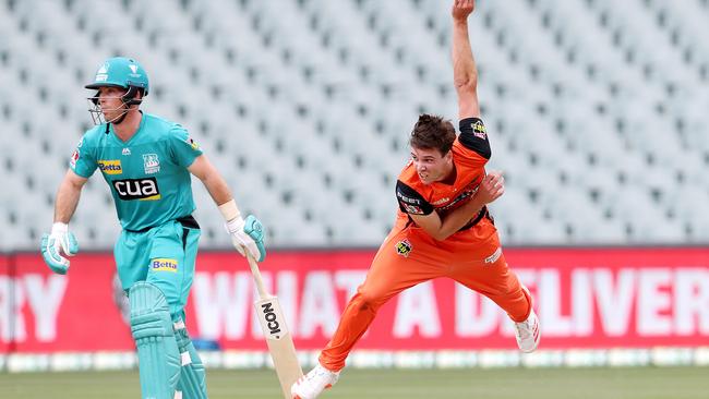 Jhye Richardson took the most wickets in the BBL this season and is in the Australian T20 squad to play New Zealand . Picture: Sarah Reed/Getty Images