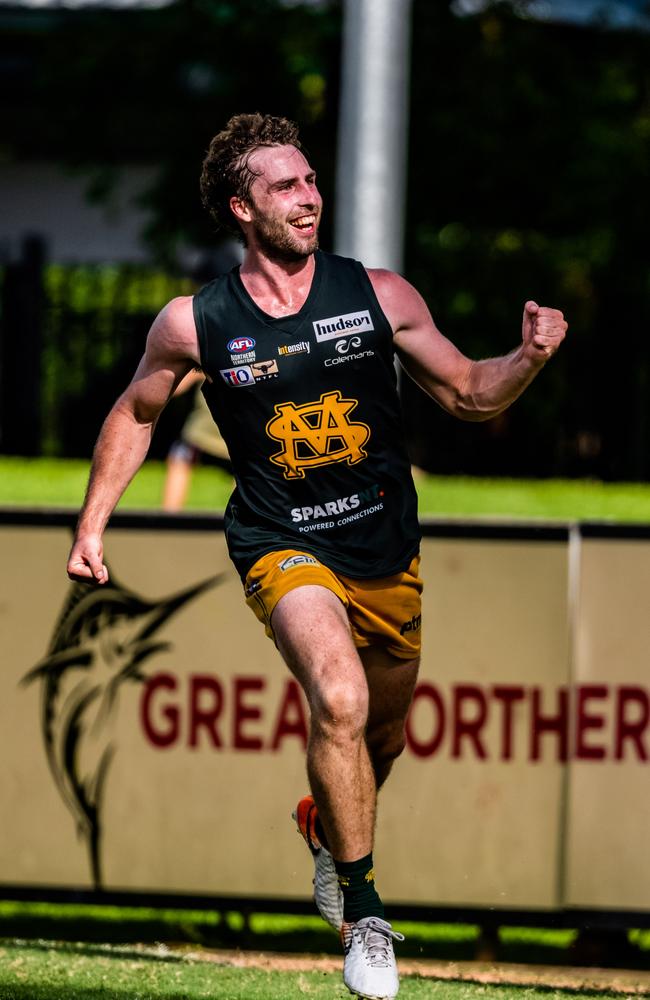 Dylan Landt has taken over the captaincy at St Mary’s after winning the Nichols medal in the 2022-23 season. Picture: Patch Clapp / AFLNT Media