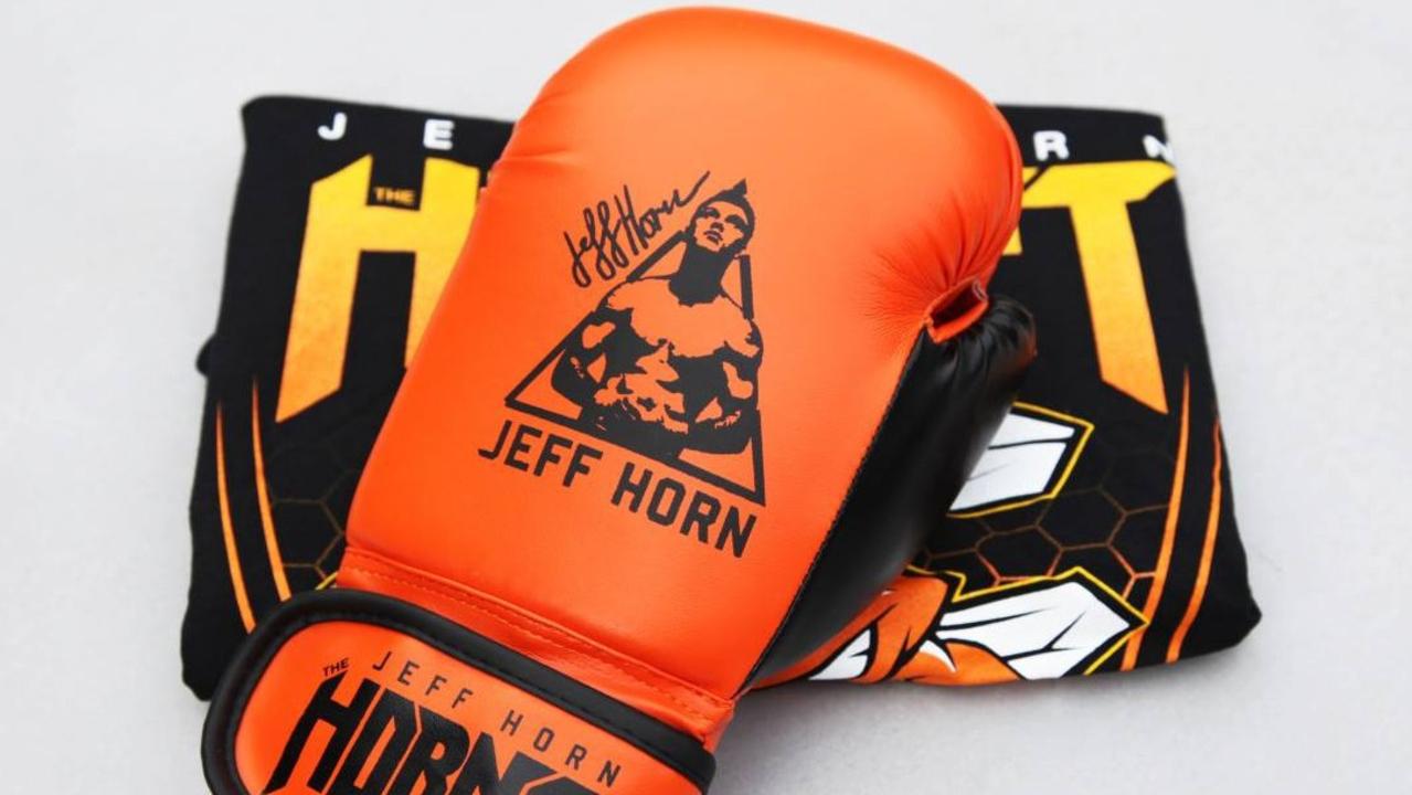 Signed gloves from Jeff Horn were popular gifts to MPs over the year. Picture: Jeff Horn