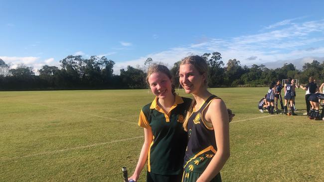 Clayfield College sisters Georgia and Katie Lennon played together.
