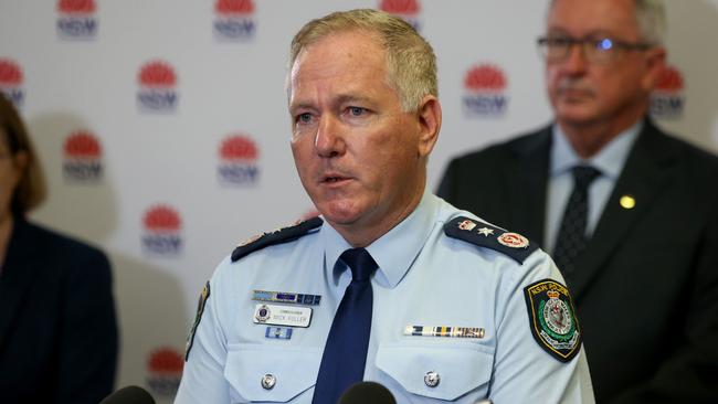 NSW Police Commissioner Mick Fuller will continue to advise the NRL despite not being approved to join the commission. Picture: NCA NewsWire / Damian Shaw
