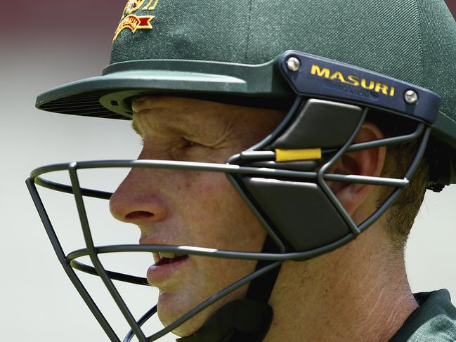 ROSEAU, DOMINICA - JUNE 01: Adam Voges of Australia looks on during an Australian nets session at Windsor Park on June 1, 2015 in Roseau, Dominica. (Photo by Ryan Pierse/Getty Images)