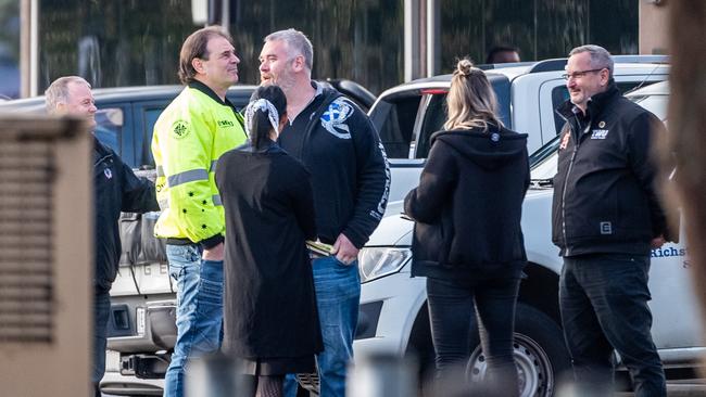 State secretaries, including CFMEU boss John Setka, from unions in the formerly-Somyurek organised alliance between the Industrial Left and right met last week. Picture: Jake Nowakowski