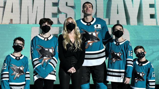 Patrick Marleau and his family. Photo by Brandon Magnus/NHLI via Getty Images