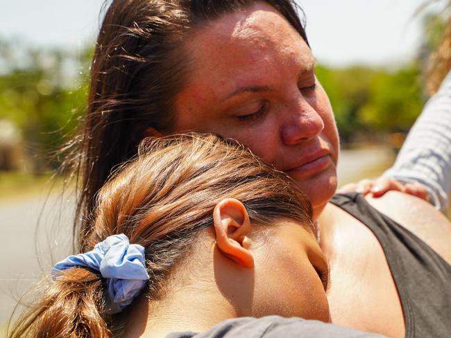 Mackay mother Kate Ludkin and her five daughters have lost everything they owned after a devastating fire tore razed their Napier St home on Wednesday, November 6, 2024. Picture: Heidi Petith