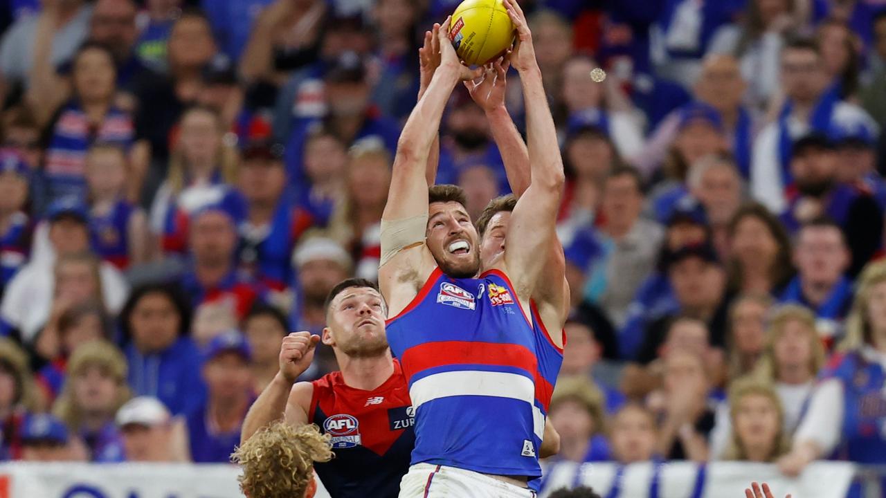 Marcus Bontempelli stood tall. Photo by Michael Willson/AFL Photos via Getty Images.