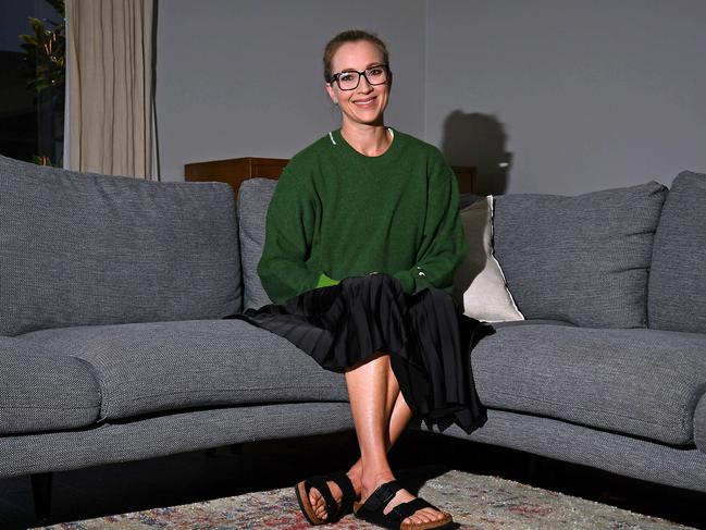 Tracey Tyley did not know she was suffering from peri-natal depression and anxiety throughout all three of her pregnancies and struggled to reach out for help. Picture: John Gass