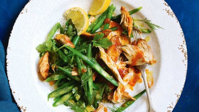 Nothing goes better with mackerel than green beans.