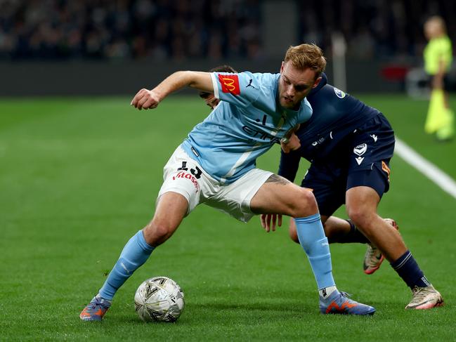 Nathaniel Atkinson made twice as many tackles as his nearest rival. Picture: Getty Images