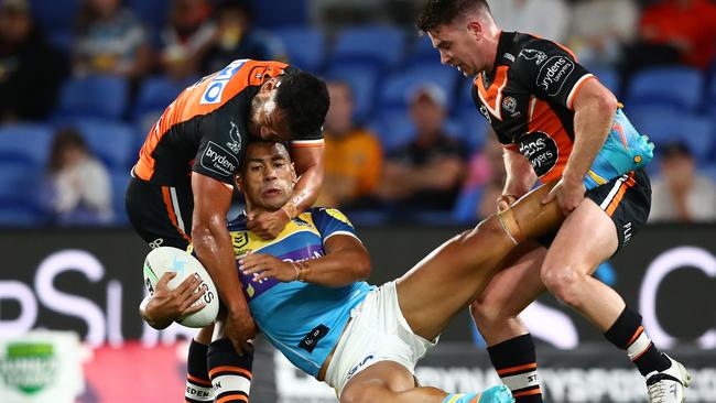 The Tigers put in a lot of effort but came up short. Picture: Chris Hyde/Getty Images