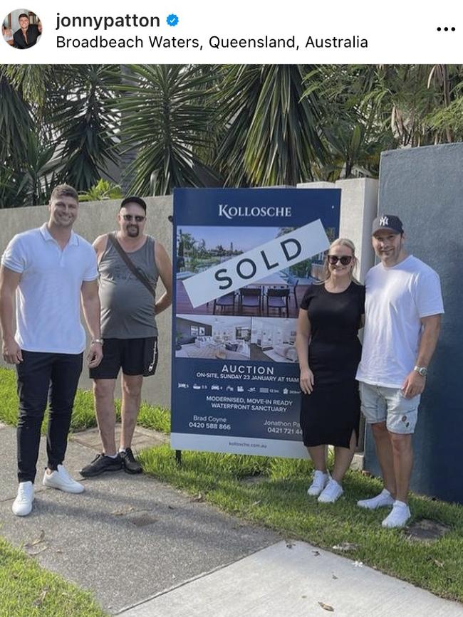 Former Hawthorn player Jonathon Patton is finding success on the Gold Coast as a real estate agent. Picture: Instagram