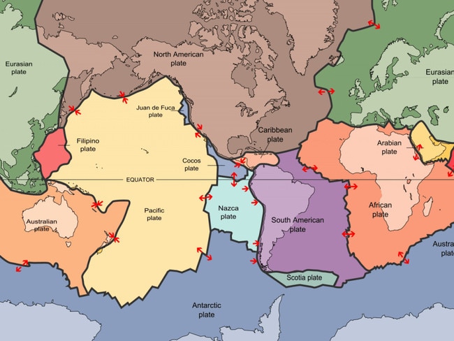 Frequency of major earthquakes in Australia.