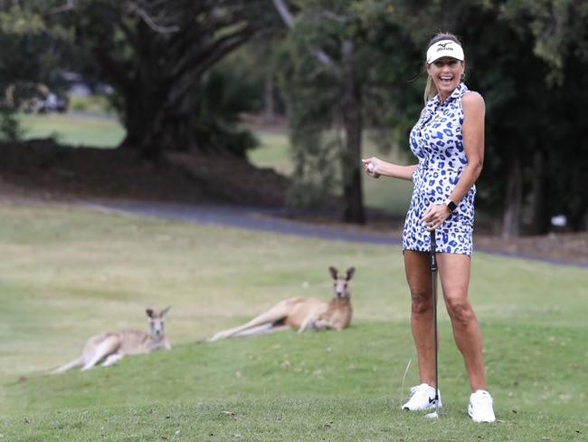 Wendy Powick has become accustomed to seeing roos at the Arundel Hills Country Club.