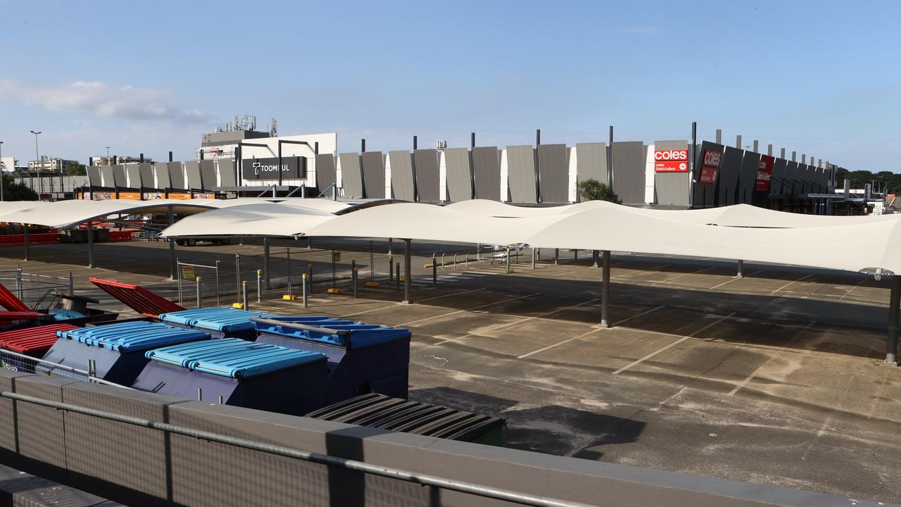 The empty Toombul Shopping Centre car park