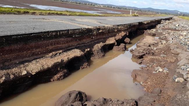 The 2022 floods caused significant damage across the Southern Downs, including to Connells Bridge Rd and Wheatvale Plains Rd.