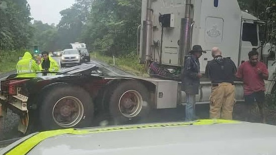 Emergency services were able to get to the family and took Ms Rudken to hospital following the crash. She had suspected head injuries, and said not being able to call emergency services was a frightening experience. Picture: Supplied.