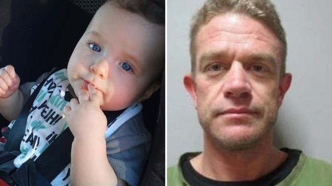 Baby Dexter Wilton (left), and the man accused with his murder, Andrew William Campbell (right). Picture: Supplied