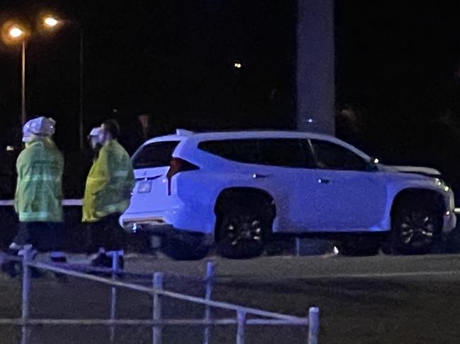 The scene of the crash Monday night. Picture: Leighton Smith/Townsville Bulletin