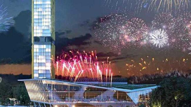 IMPRESSION: This image was included in confidential SunCentral integrated resort development marketing material, as part of the push for a casino on the Coast. Picture: Contributed