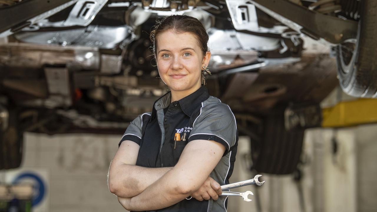 Bo Dangerfield is an apprentice automotive technician with Toowoomba Automotive. Thursday, March 17, 2022. Picture: Nev Madsen.