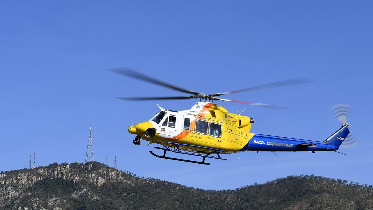 Mackay Base Hospital’s interim helipad is located next to the headquarters for RACQ CQ Rescue. Picture: RACQ CQ Rescue