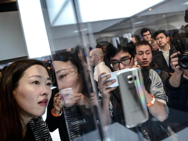 Intense interest ... The new phone was the subject of great interest when it debuted at the Mobile World Congress earlier this month.