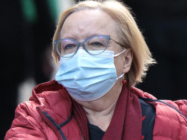 MELBOURNE, AUSTRALIA -  MAY 18, 2022:  AMA MASKS . People are still wearing masks in Melbourne CBD as doctors plead with Victorians to start wearing masks again with cases of the flu and Covid continuing to rise ahead of winter. Picture: NCA NewsWire / David Geraghty