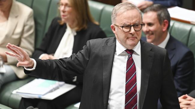 Prime Minister Anthony Albanese during Question Time at Parliament House in Canberra. Picture: NewsWire / Martin Ollman