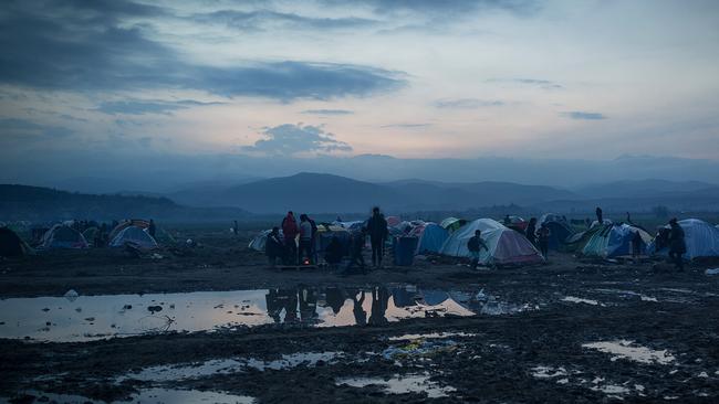 Idomeni Camp in Greece, in a scene from Ai WeiWei’s Human Flow.