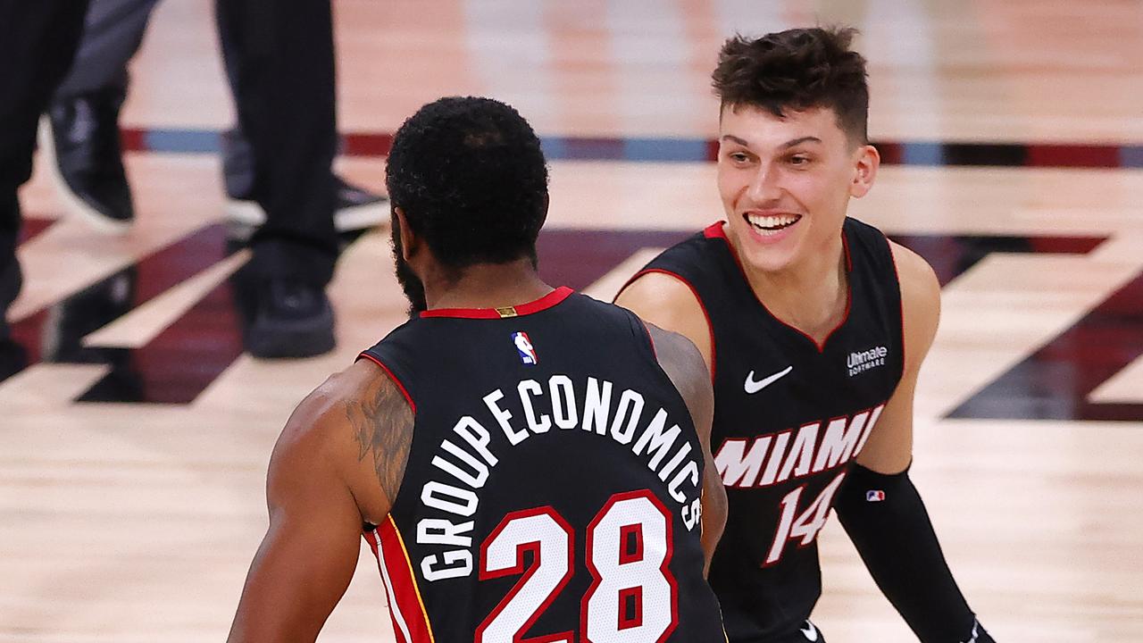 20-year-old Tyler Herro and 36-year-old Andre Iguodala are on other ends of the experience scale, but they combined beautifully as the Heat beat the Celtics for a spot in the NBA Finals.