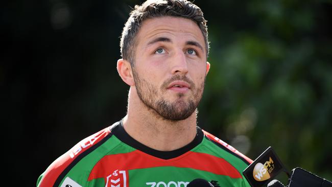 Sam Burgess during the NRL Finals series launch in Sydney.