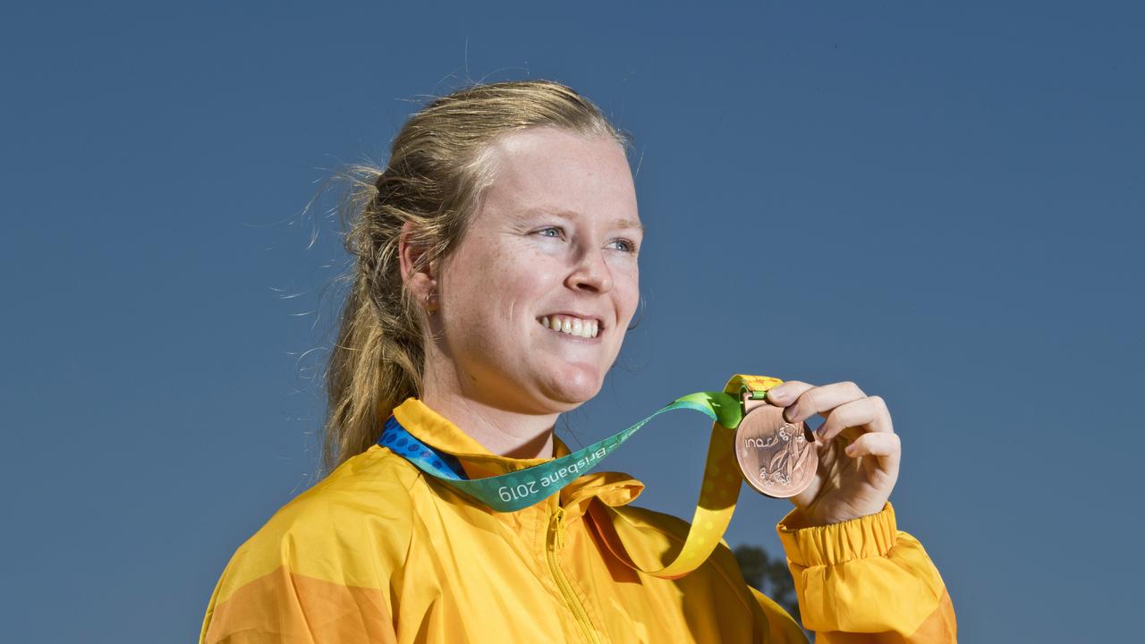 Toowoomba athlete Belinda Slatter with her bronze medal won at the 2019 Global Games.