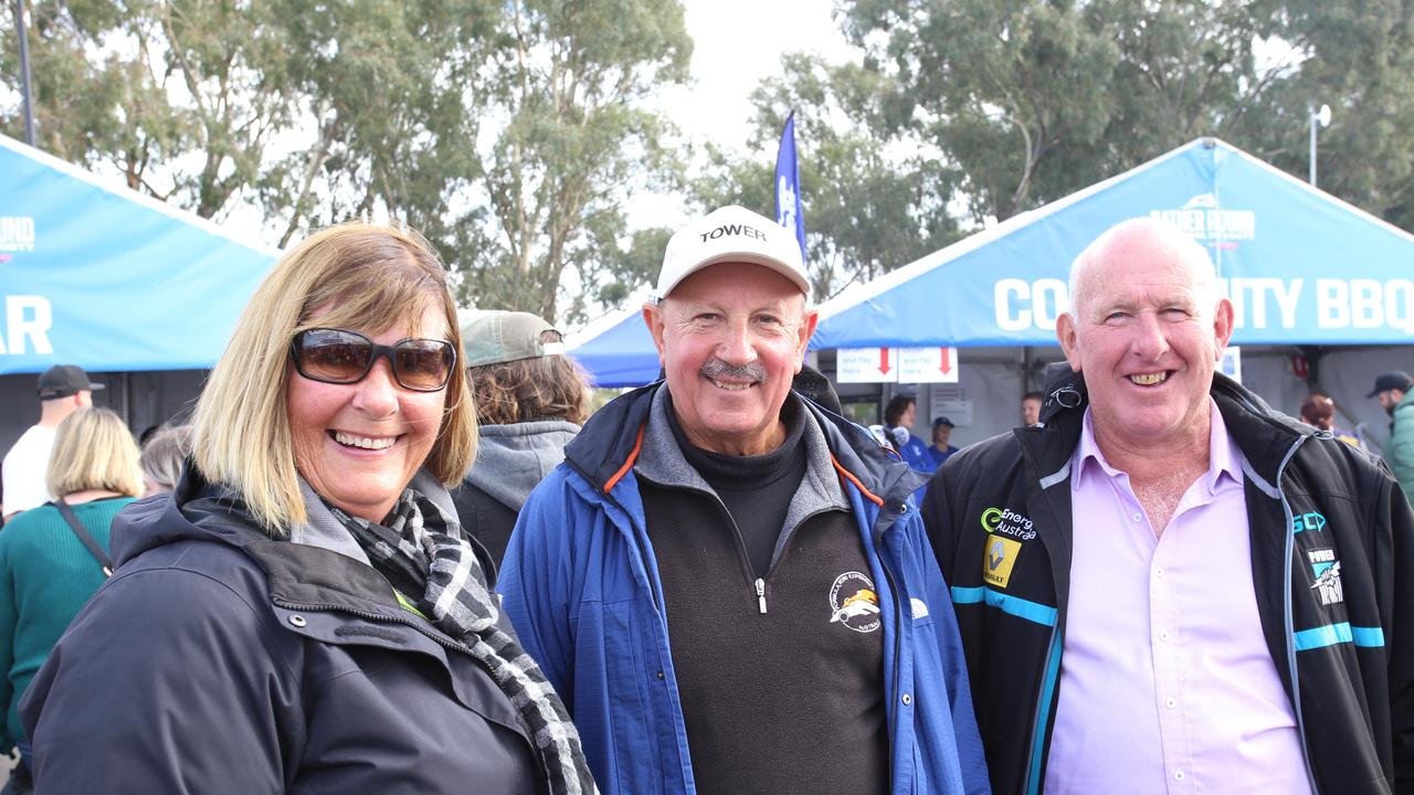 Footy fans soak up the action in SA for Saturday’s offering of Gather Round clashes. Picture: Brett Hartwig