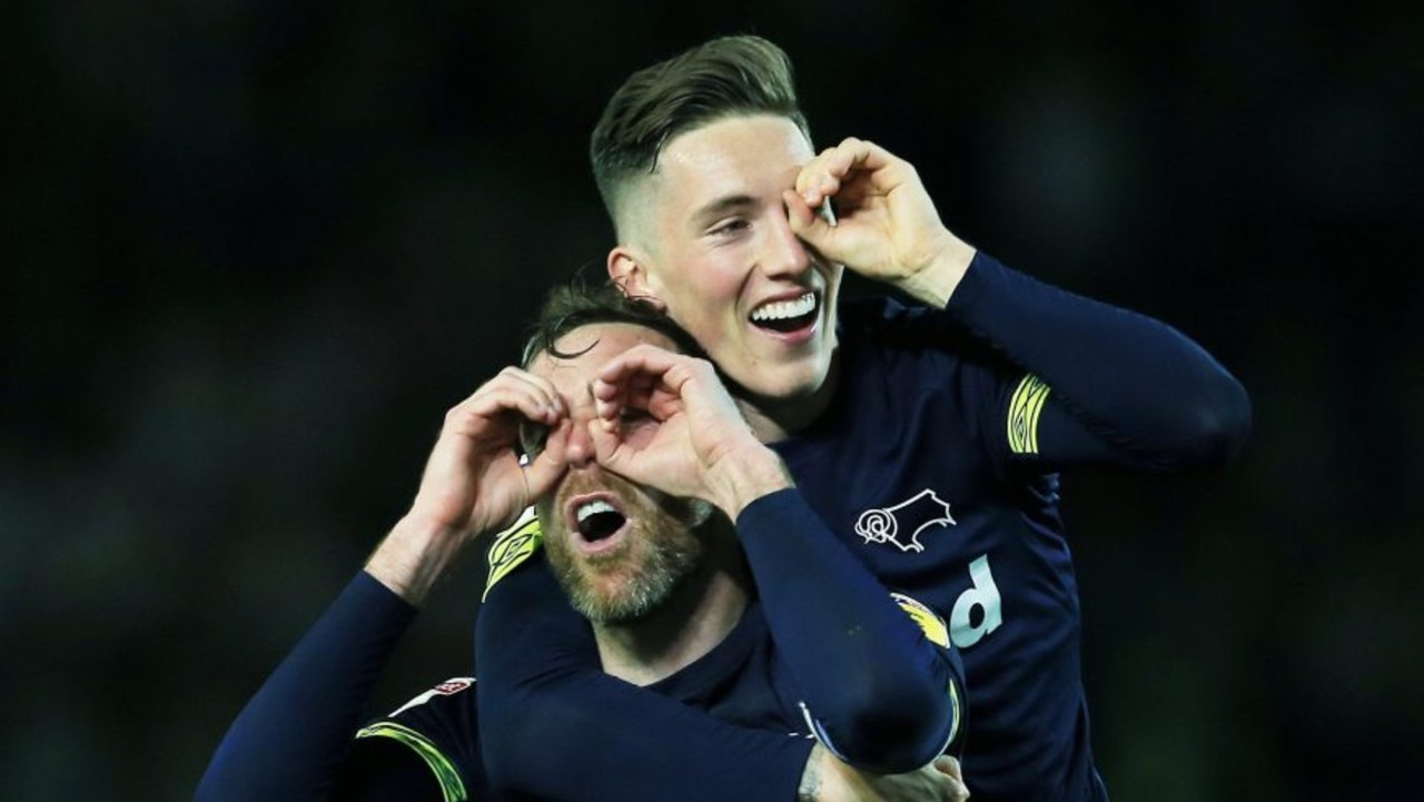 Harry Wilson and Richard Keogh mock the Leeds fans after 'spygate'