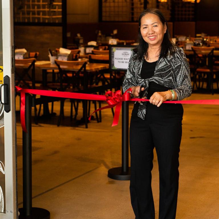 Mina Dang's mother Kim Lee at the grand opening of Flavours of Vietnam at 18 Nelson St, Mackay.