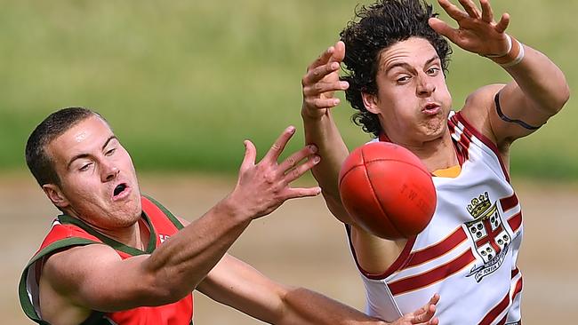 James Borlase (right) has been nominated by the Crows as a potential Next Generation Academy draftee. Picture: Mark Brake