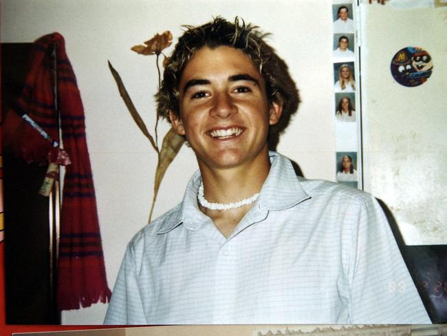 Nathan Garriock who was killed after gatecrashers drove their car into group of teenagers at party in South Camden, NSW 16 Jun 2003.