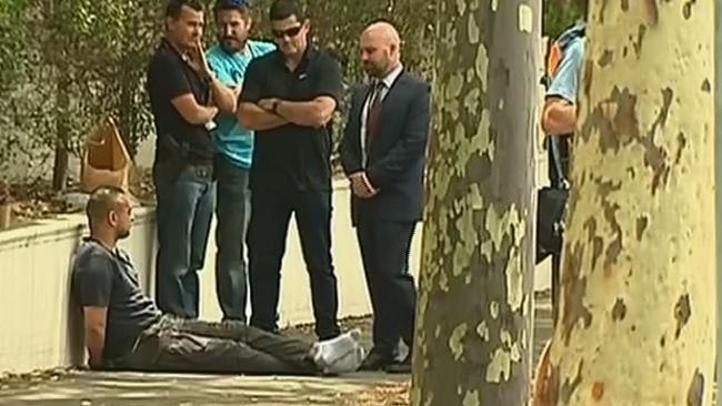 One of the men arrested in relation to the recent death of Sydney standover man Pasquale Barbaro. Picture: Channel 7