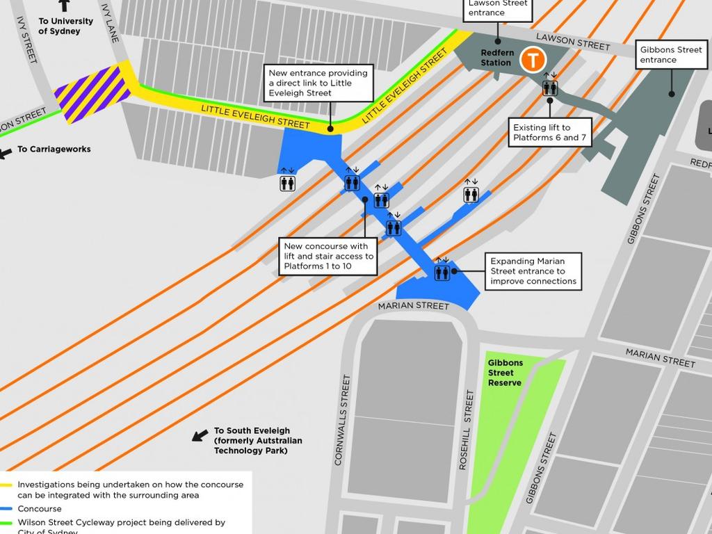 Redfern station upgrade: Residents, Cr Philip Thalis call for redesign ...