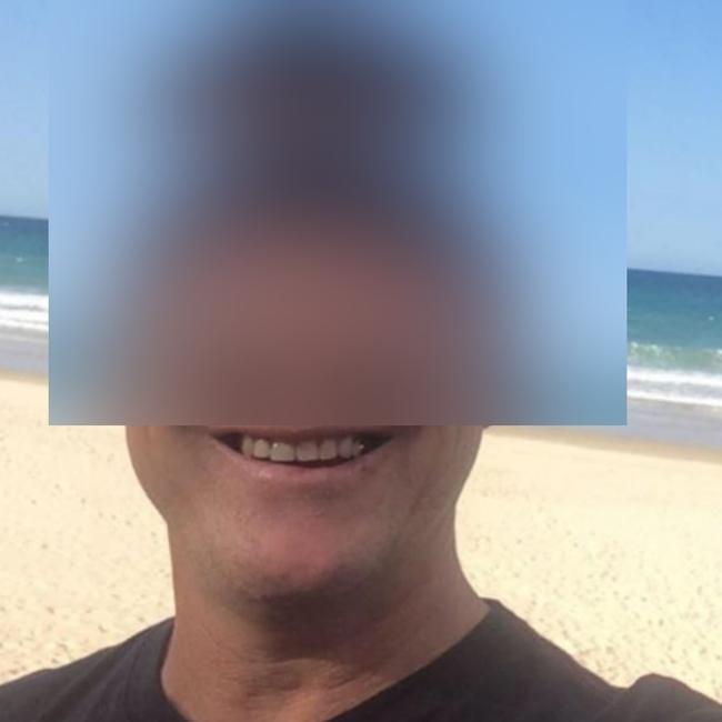 The photo he posted of himself grinning on a beach in Queensland. Picture: Supplied