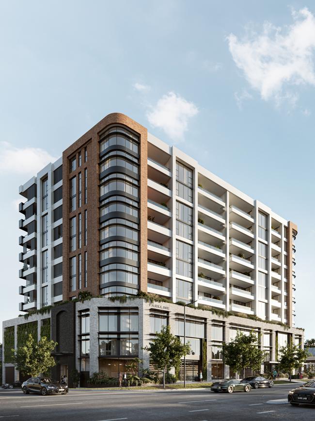 Artist's impression of Chasecrown’s $120m apartment building in Kent Town. Picture: Supplied by Chasecrown