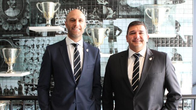 Mark LoGuidice with Carlton board member Chris Judd.