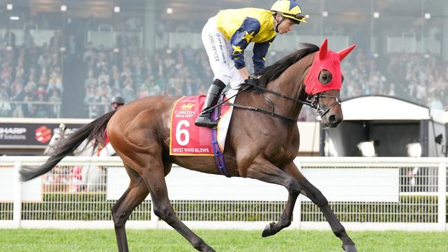 West Wind Blows has a top chance to notch his maiden Australian win in the Group 1 Champions Stakes. Picture: Racing Photos via Getty Images