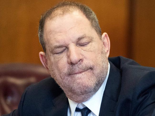 Disgraced Hollywood film producer Harvey Weinstein at his arraignment in New York on June 5, 2018. Picture: Steven Hirsch/AFP