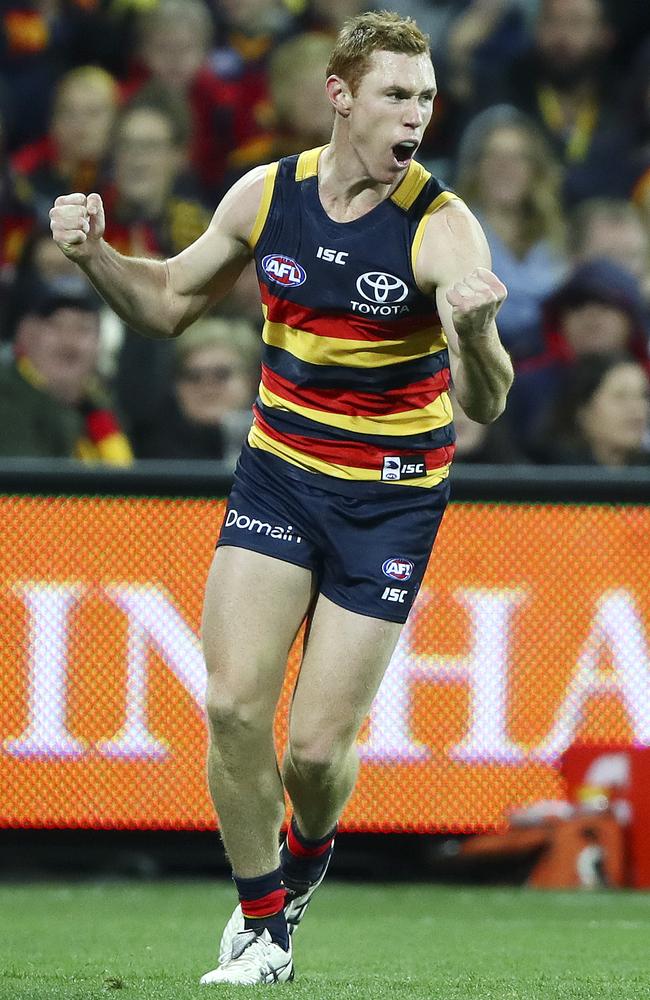 Adelaide Crows’ Tom Lynch won’t play against Carlton on Saturday. Picture: SARAH REED