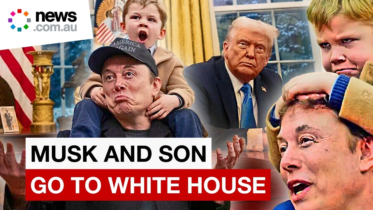 Elon Musk's son steals the show during White House debut