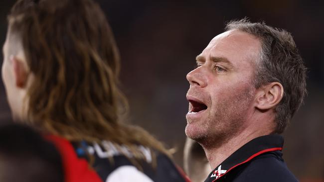 Ben Rutten during Saturday night’s loss to Richmond. Picture: Darrian Traynor/Getty Images